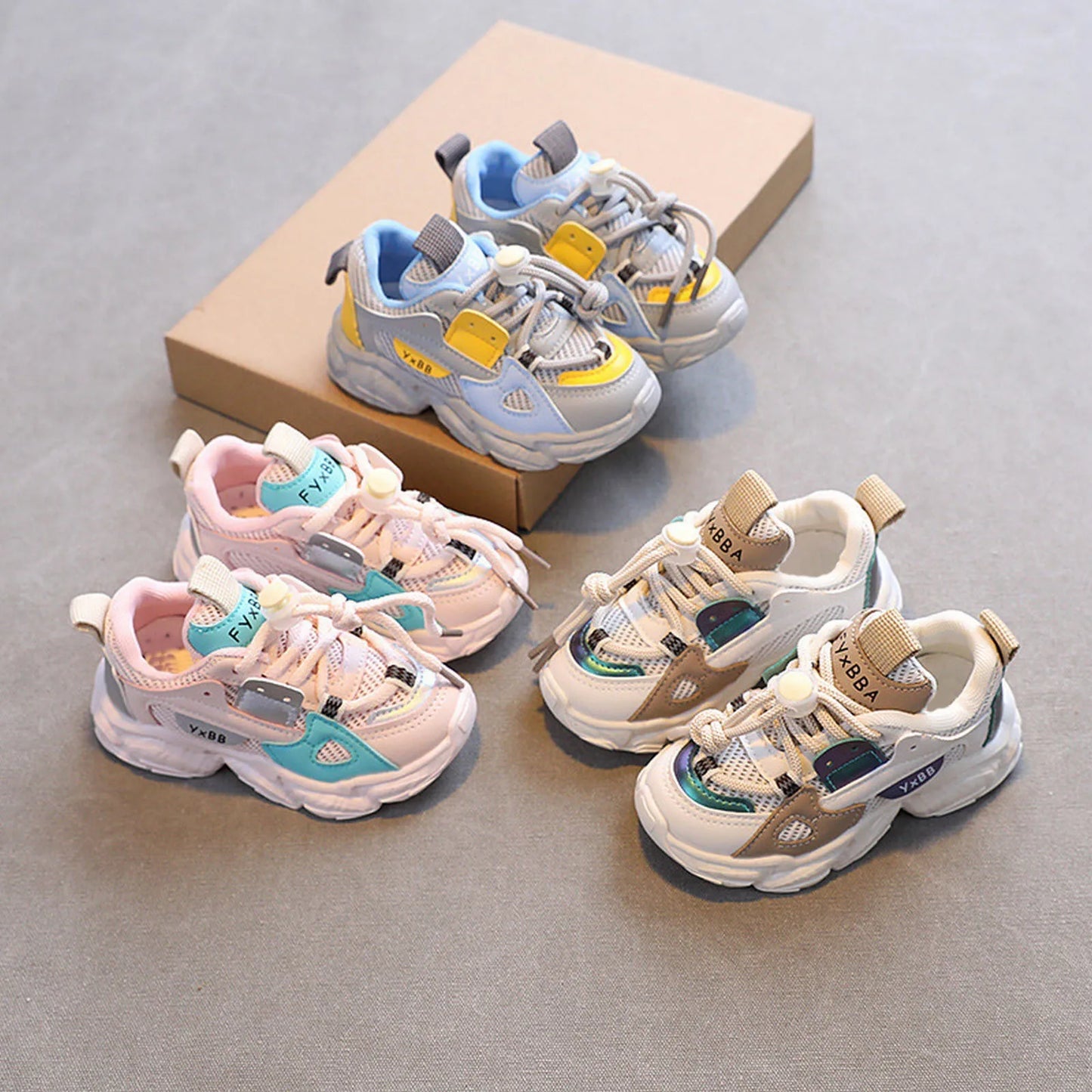 Size 21-36 Baby Toddler Shoes For Boys Girls Breathable Mesh Little Kids Casual Sneakers Non-Slip Children Sport Shoes