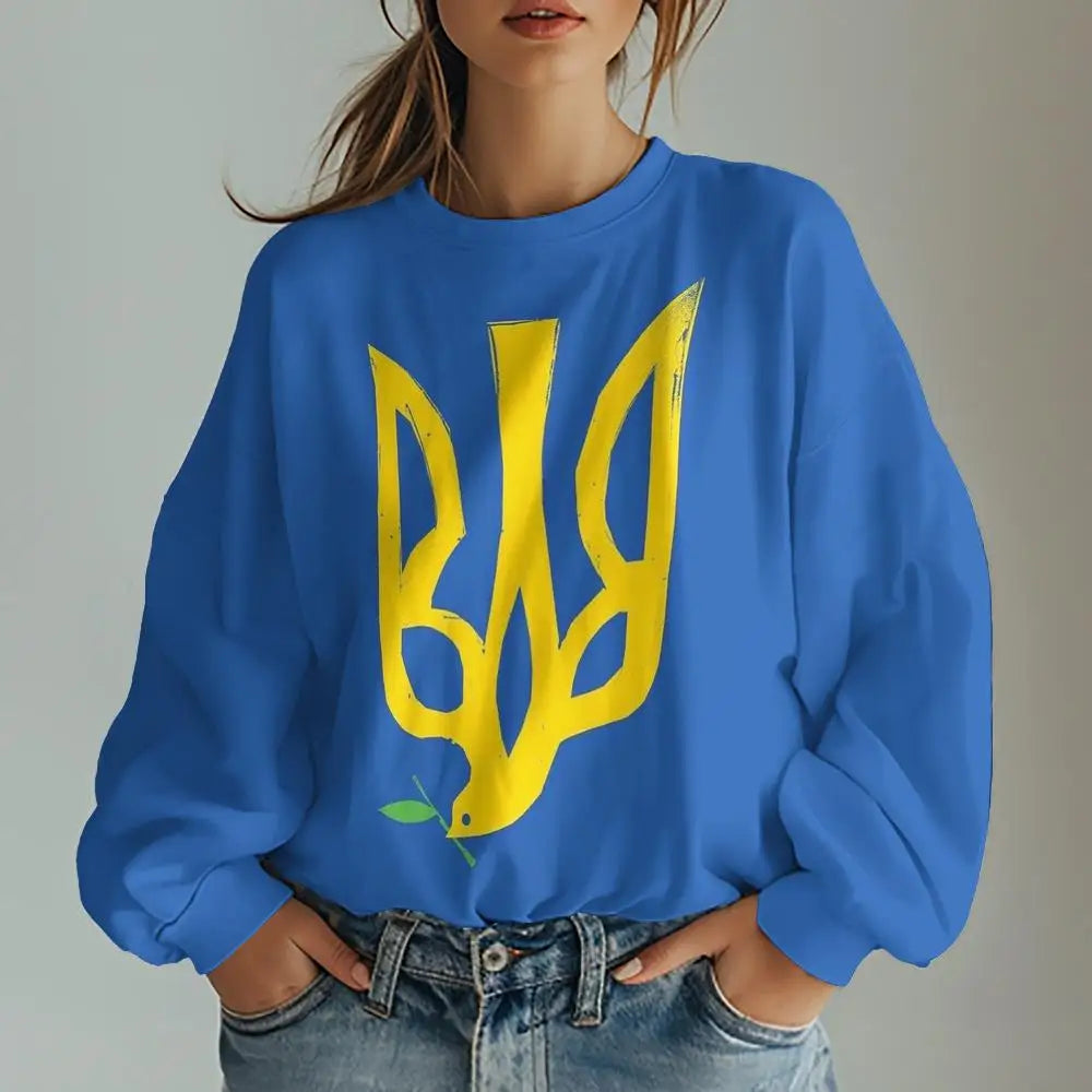 Ukrainian Traditional Graphic Print Women's Sweatshirts