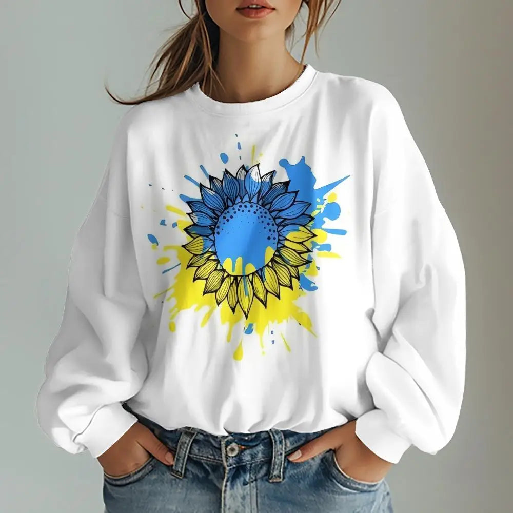 Ukrainian Traditional Graphic Print Women's Sweatshirts