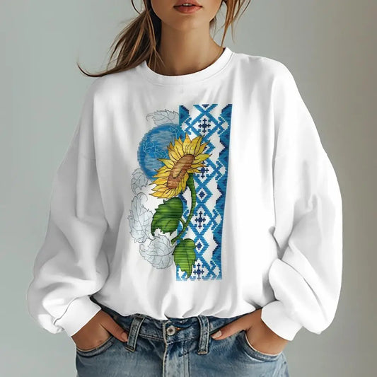 Ukrainian Traditional Graphic Print Women's Sweatshirts