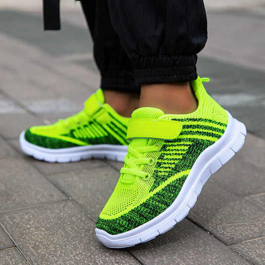 Children Sports Shoes Boys Girls Casual Lightweight Mesh Breathable Sneakers Kids Outdoors Comfortable Non-Slip Running Shoes
